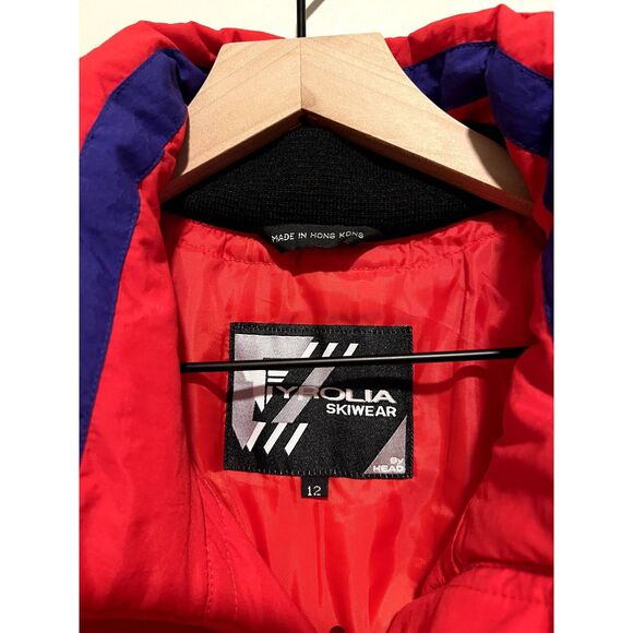 NWT Tyrolia Ski Wear by Head Women's Vintage One Piece Ski Suit Red Size 12 - Picture 5 of 12
